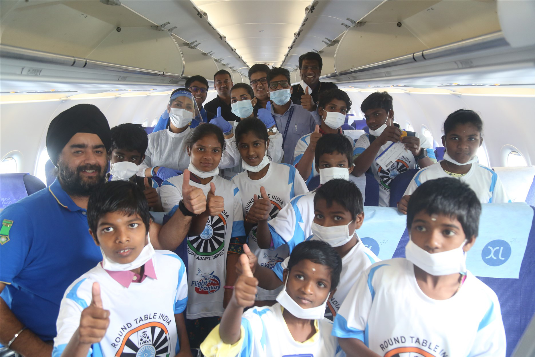 Flight of Fantasy – 15 underprivileged Orphanage kids First time Round trip Flight from coimbatore and Chennai a joint noble initiative by CNRT 20, MART 100 and CNLC 11.