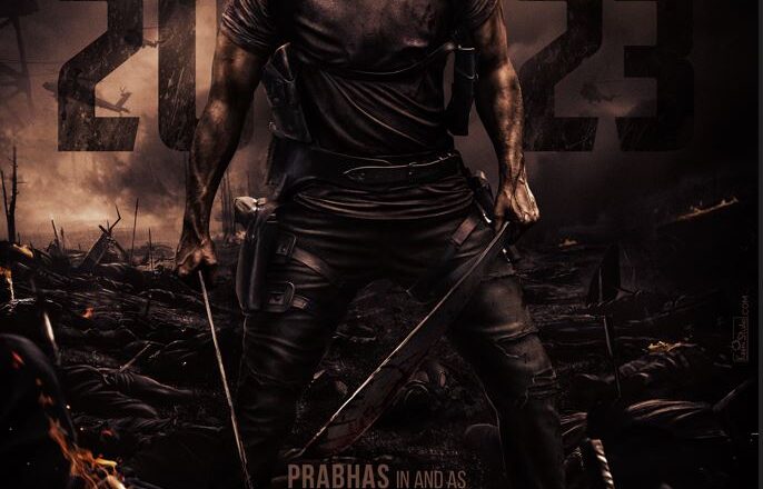 The makers of KGF 1&2 drop a new poster of INDIAN FILM SALAAR starring Prabhas; Film to be released on September 28, 2023.