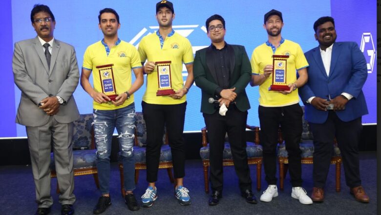 Leading drone company Garuda Aerospace​ honoured​ Chennai Super Kings’ ​​Shivam Dube, Deepak Chahar, and Devon Conway ​and along with them presented Grand National Drone Awards 2023 in 16 categories.